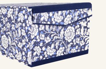 Linen edges navy blue